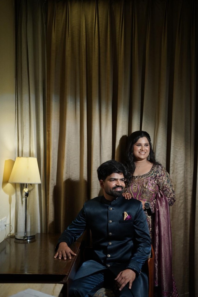 Elegant couple portrait